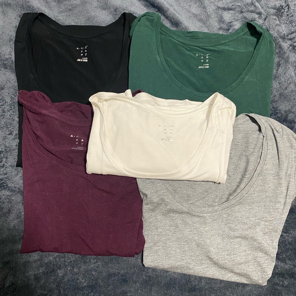 9 shirts-Women’s short sleeve shirt bundle-Target A New Day Brand and H&M Basics